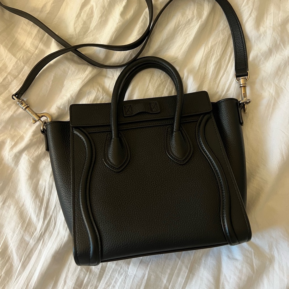 Celine Nano Luggage Black Pebble Leather - Picture 3 of 15
